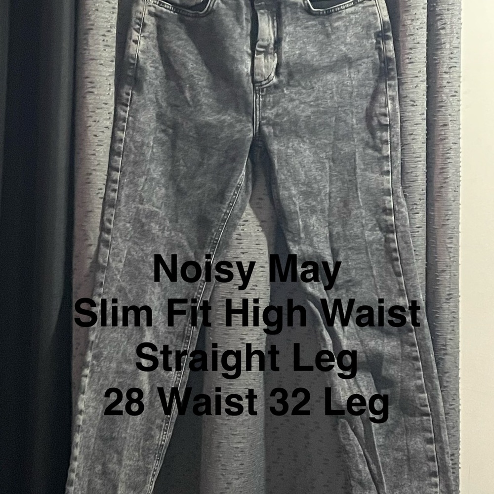 Noisy May Charcoal Slim Jeans